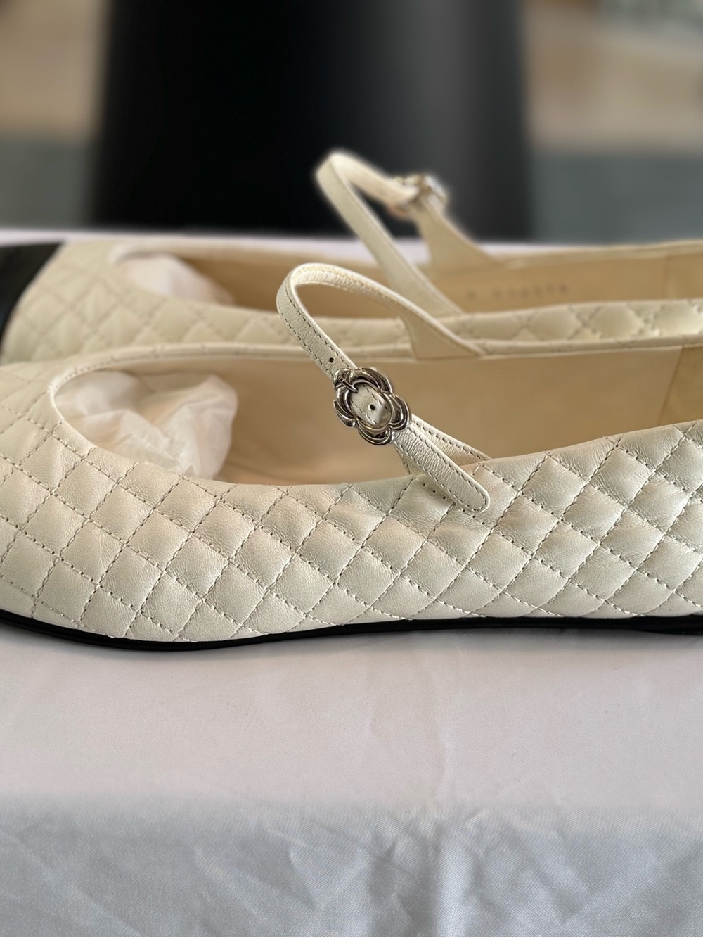 CHANEL Lambskin Quilted Mary Jane Flats size 41 - Picture 7 of 15